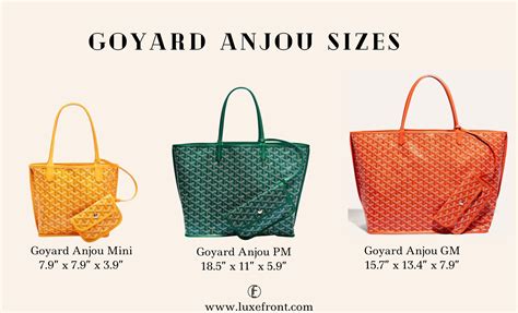 goyard tote sizes in cm|goyard tote sizes comparison.